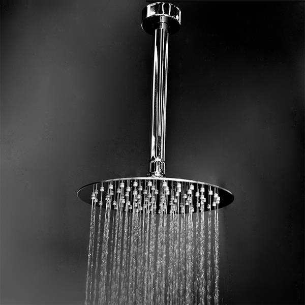 Lacava - Eleganza  Wall Mount Or Ceiling Mount Tilting Round Shower Head With Ultra Thin Edge And Flow Regulator 2.5Gal/M