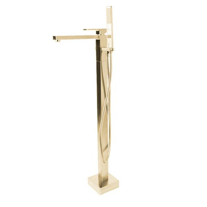 Lacava - Eleganza Floor Standing Single Hole Tub Filler With One Lever Handle, Two Way Diverter