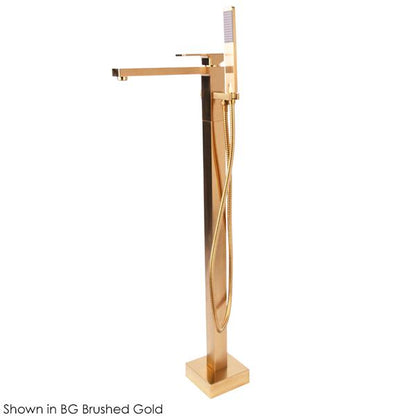 Lacava - Eleganza Floor Standing Single Hole Tub Filler With One Lever Handle, Two Way Diverter