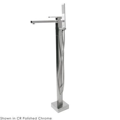 Lacava - Eleganza Floor Standing Single Hole Tub Filler With One Lever Handle, Two Way Diverter