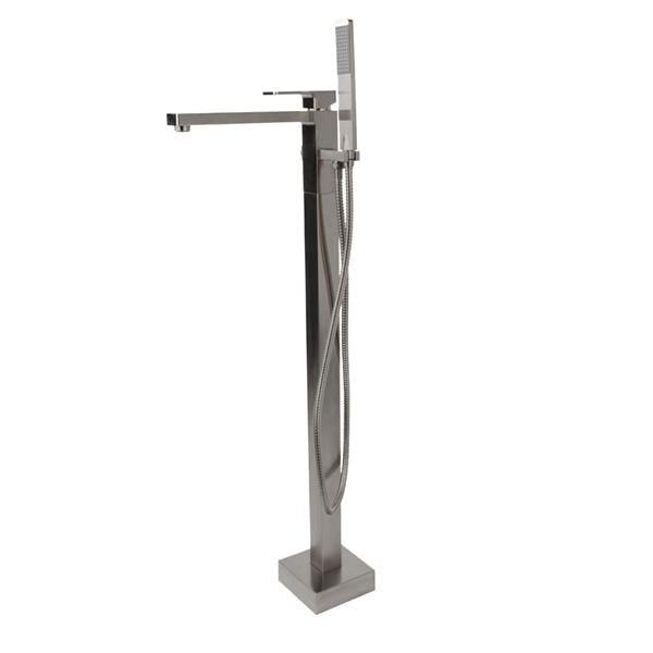 Lacava - Eleganza Floor Standing Single Hole Tub Filler With One Lever Handle, Two Way Diverter