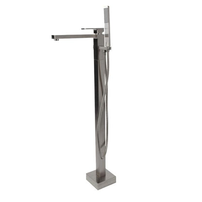 Lacava - Eleganza Floor Standing Single Hole Tub Filler With One Lever Handle, Two Way Diverter