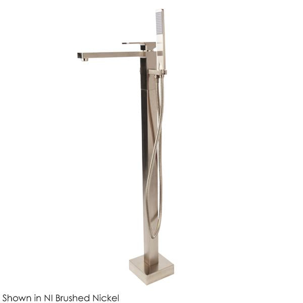 Lacava - Eleganza Floor Standing Single Hole Tub Filler With One Lever Handle, Two Way Diverter