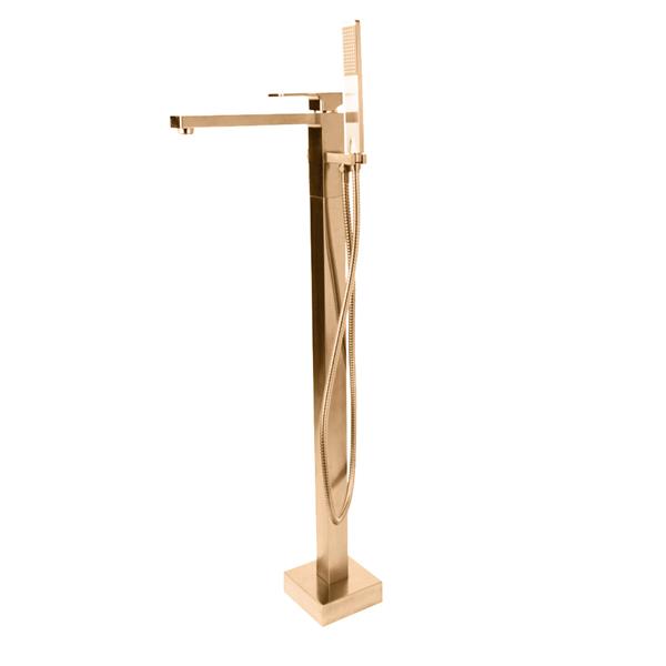 Lacava - Eleganza Floor Standing Single Hole Tub Filler With One Lever Handle, Two Way Diverter