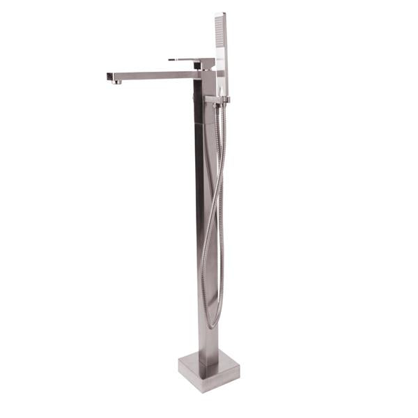 Lacava - Eleganza Floor Standing Single Hole Tub Filler With One Lever Handle, Two Way Diverter