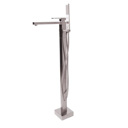 Lacava - Eleganza Floor Standing Single Hole Tub Filler With One Lever Handle, Two Way Diverter
