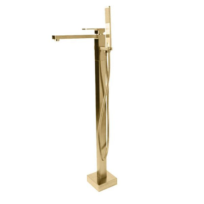 Lacava - Eleganza Floor Standing Single Hole Tub Filler With One Lever Handle, Two Way Diverter