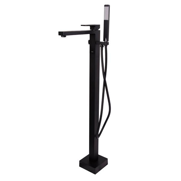 Lacava - Eleganza Floor Standing Single Hole Tub Filler With One Lever Handle, Two Way Diverter