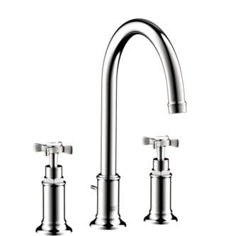Hansgrohe - Axor Montreux Widespread Faucet 180 with Cross Handles and Pop-Up Drain, 1.2 GPM