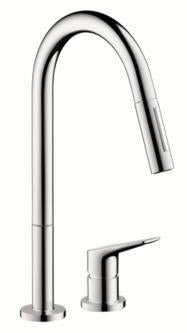 Hansgrohe - Axor Citterio M 2-Hole Single-Handle Kitchen Faucet 2-Spray Pull-Down, 1.75 GPM