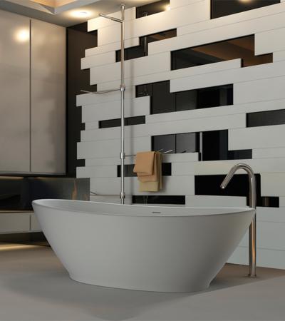 MTI - 193 Elise Sculpturestone Freestanding Bathtub Integral Pedestal (72.875X37)