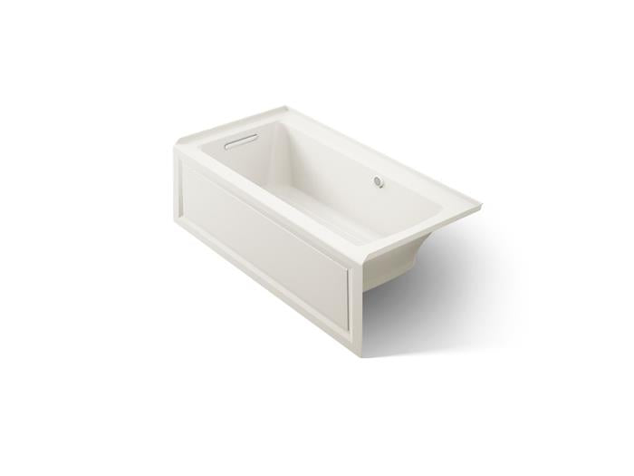 Kohler - Archer 60 X 30 Inch Alcove Heated Bubblemassage Air Bath With Bask Heated Surface And Integral Apron