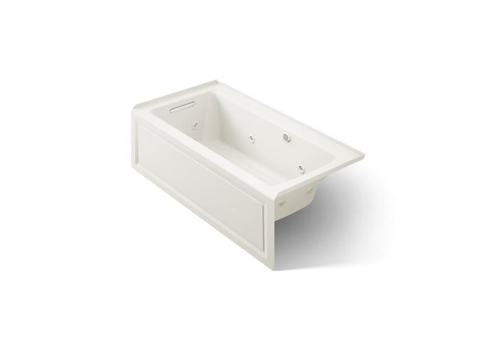 Kohler - Archer 60 X 30 Inch Alcove Whirlpool Bath With Bask Heated Surface And Integral Apron