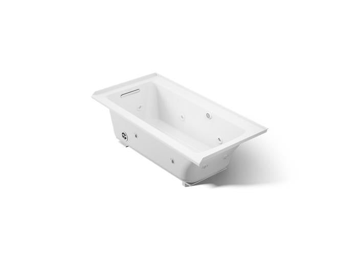 Kohler - Archer 60 X 30 Inch Alcove Whirlpool Bath With Bask Heated Surface, Left Drain