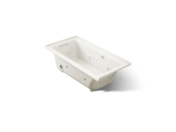 Kohler - Archer 60 X 30 Inch Alcove Whirlpool Bath With Bask Heated Surface, Left Drain