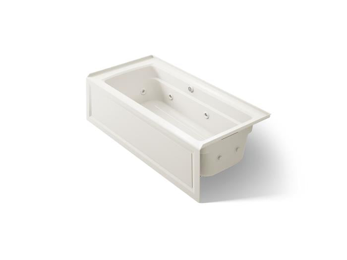 Kohler - Archer 66 X 32 Inch Alcove Whirlpool Bath With Bask Heated Surface And Integral Apron