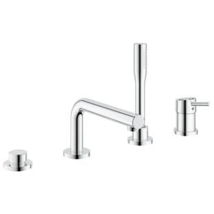 Grohe - 4-Hole Single-Handle Deck Mount Roman Tub Faucet With 1.75 GPM Hand Shower