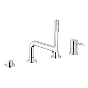 Grohe - 4-Hole Single-Handle Deck Mount Roman Tub Faucet With 1.75 GPM Hand Shower