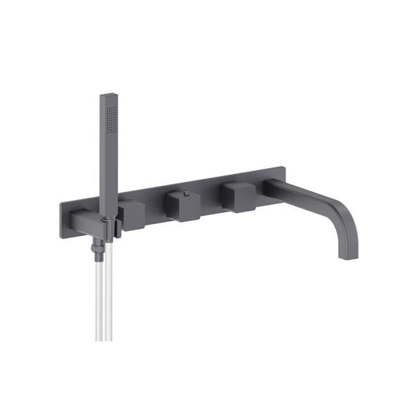 Flusso - Wall Mount Tub Filler With Hand Shower