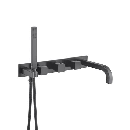 Flusso - Wall Mount Tub Filler With Hand Shower