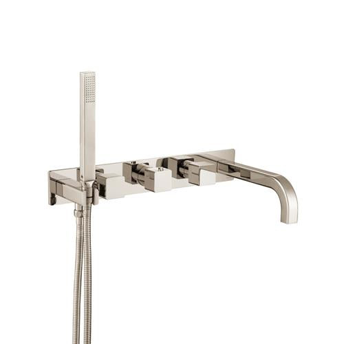 Flusso - Wall Mount Tub Filler With Hand Shower
