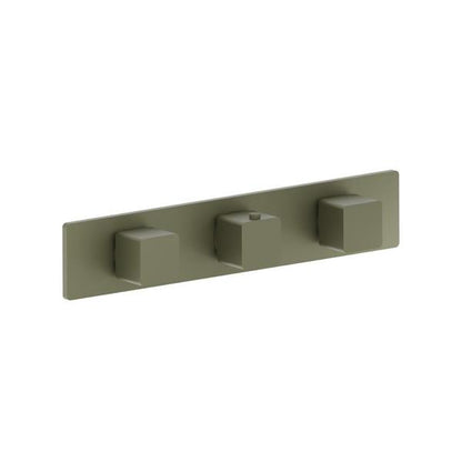 Flusso - 3/4 Inch Horizontal Thermostatic Valve with 2 Volume Controls &  Trim