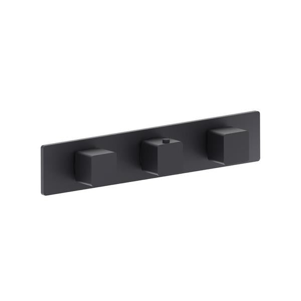Flusso - 3/4 Inch Horizontal Thermostatic Valve with 2 Volume Controls &  Trim