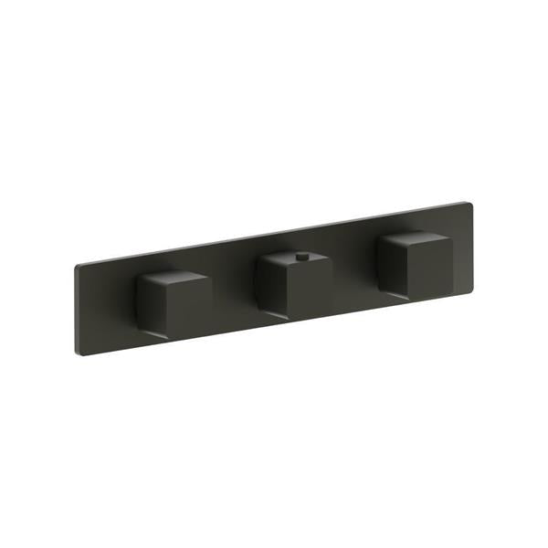 Flusso - 3/4 Inch Horizontal Thermostatic Valve with 2 Volume Controls &  Trim