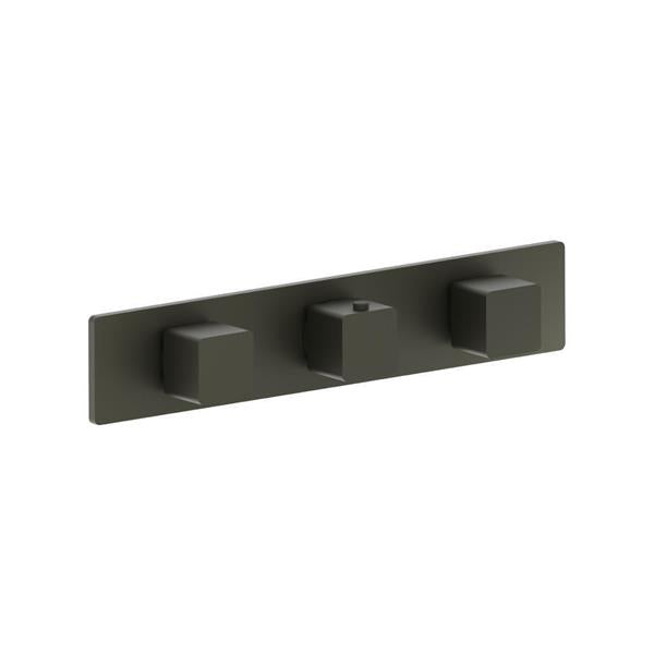 Flusso - 3/4 Inch Horizontal Thermostatic Valve with 2 Volume Controls &  Trim