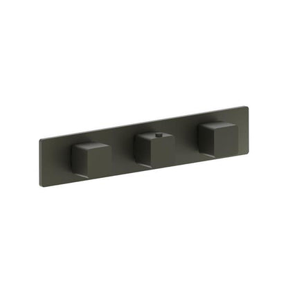 Flusso - 3/4 Inch Horizontal Thermostatic Valve with 2 Volume Controls &  Trim
