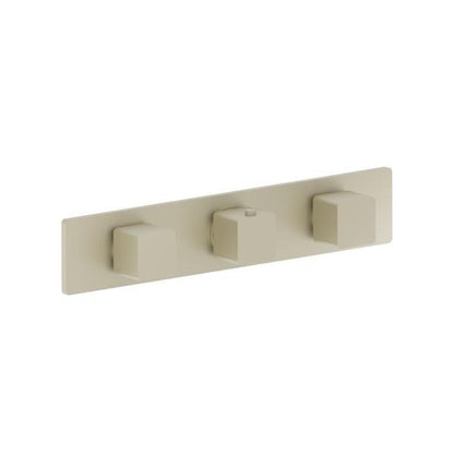 Flusso - 3/4 Inch Horizontal Thermostatic Valve with 2 Volume Controls &  Trim