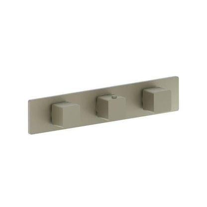 Flusso - 3/4 Inch Horizontal Thermostatic Valve with 2 Volume Controls &  Trim