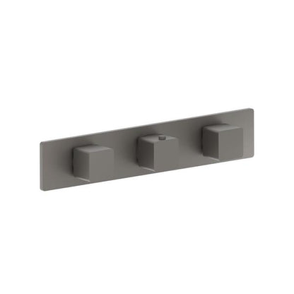 Flusso - 3/4 Inch Horizontal Thermostatic Valve with 2 Volume Controls &  Trim