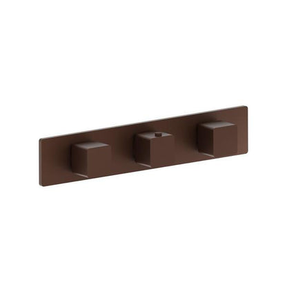 Flusso - 3/4 Inch Horizontal Thermostatic Valve with 2 Volume Controls &  Trim