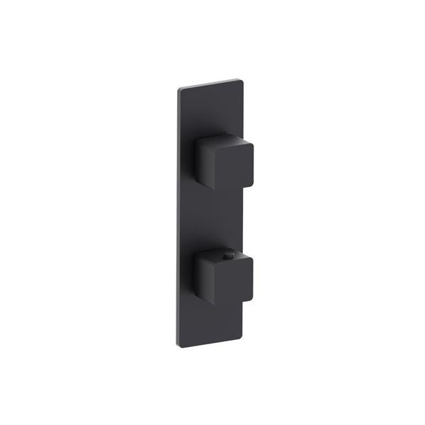 Flusso - 3/4 Inch Horizontal Thermostatic Shower Valve & Trim - 1- Output