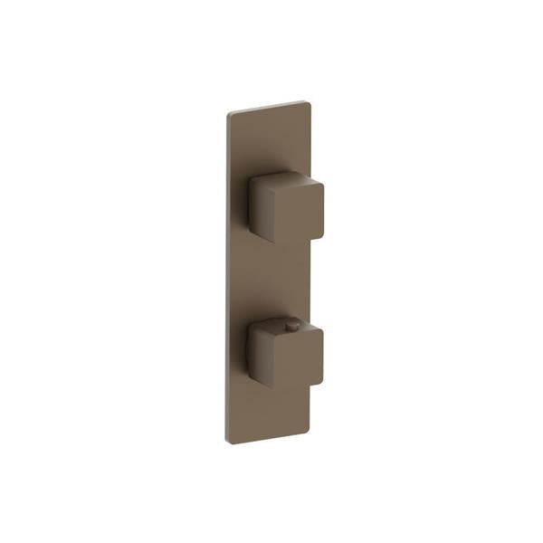 Flusso - 3/4 Inch Horizontal Thermostatic Shower Valve & Trim - 1- Output