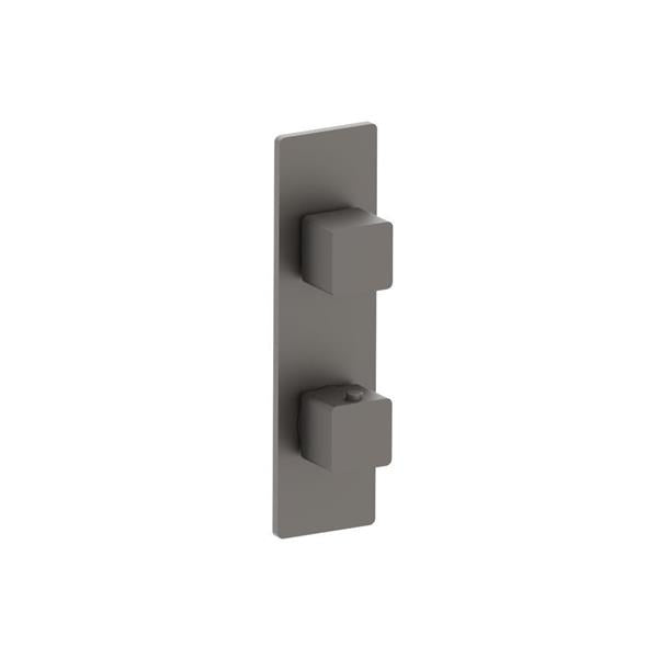 Flusso - 3/4 Inch Horizontal Thermostatic Shower Valve & Trim - 1- Output
