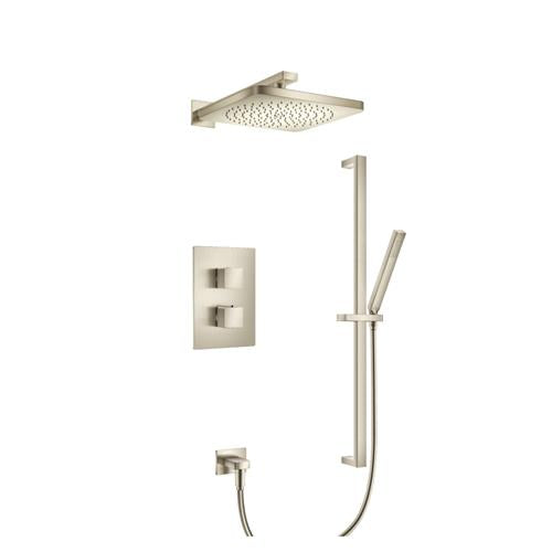 Flusso - Two Output Shower Set With Shower Head, Hand Held And Slide Bar