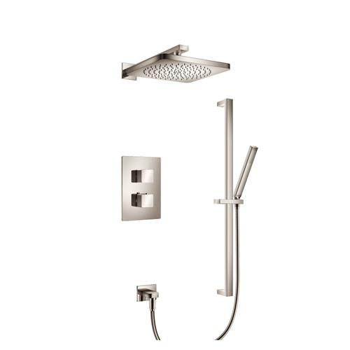 Flusso - Two Output Shower Set With Shower Head, Hand Held And Slide Bar