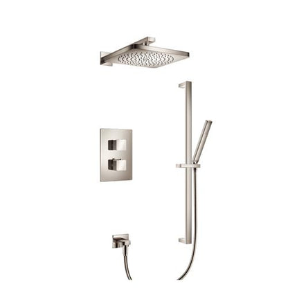 Flusso - Two Output Shower Set With Shower Head, Hand Held And Slide Bar