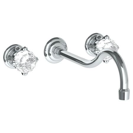 Watermark - La Fleur Wall Mounted 3 Hole Lavatory Set With 10 5/8 Inch CTC Spout