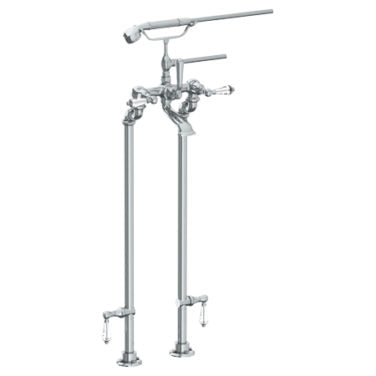 Watermark - FLa Fleur Floor Standing Bath Set with Hand Shower and Shut-Off Valves