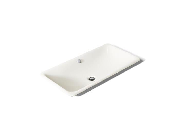 Kohler - Iron Plains 30 Inch Rectangular Drop-In/Undermount/Vessel Bathroom Sink With Overflow - Biscuit
