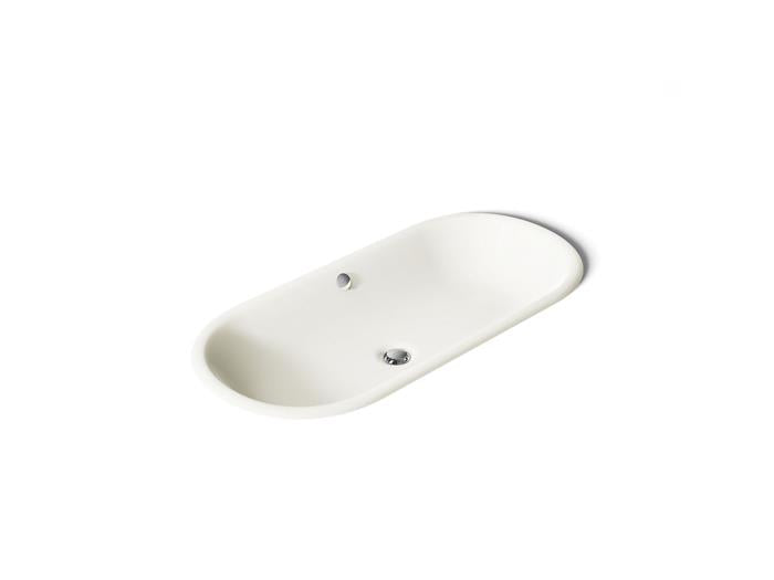 Kohler - Iron Plains 33 Inch Oval Drop-In/Undermount/Vessel Bathroom Sink With Overflow - Biscuit