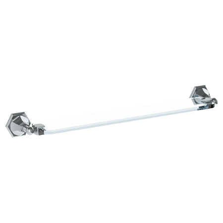 Watermark - Beverly Wall Mounted 24 Inch Glass Shelf