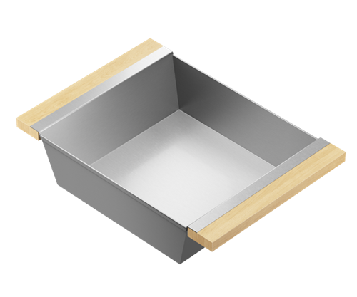 Julien - Bin for 17 inch sink, maple handles, 12X18X4-1/4