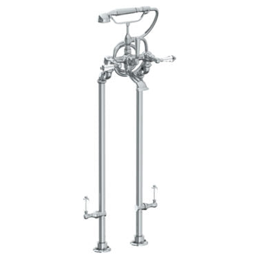 Watermark - Paris Floor Standing Bath Set with Hand Shower and Shut-Off Valves