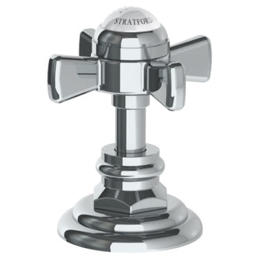 Watermark - Paris Trim For Deck Mounted Valve. Porcelain cross and lever buttons engraved 'HOT'