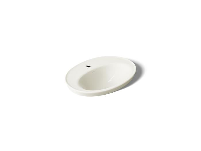 Kohler - Serif 22-1/4 Inch Oval Drop-In Bathroom Sink With Overflow - Center Hole