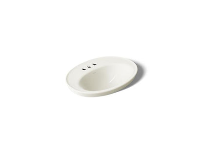 Kohler - Serif 22-1/4 Inch Oval Drop-In Bathroom Sink With Overflow - 4Cc Holes